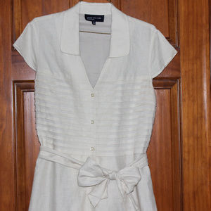 Jones New York Size  10 Button Down Linen Dress